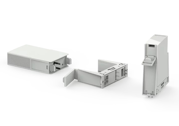 Foto Bases para módulos protectores contra sobretensión monopolo en PCB.